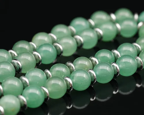 Vista 35 de Colgante de corazón de aventurina natural, Collar de cuentas de aventurina genuina, Collar de piedra verde, Collar de piedras preciosas, Cuentas