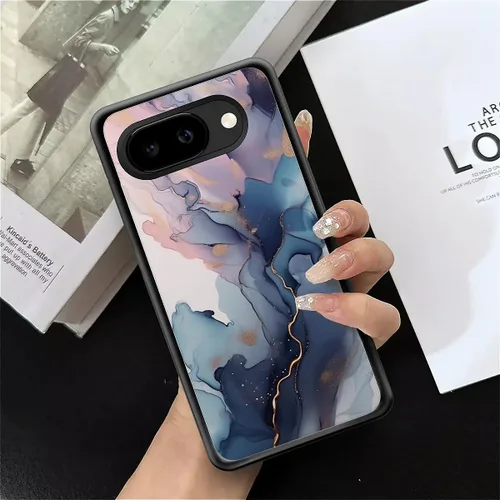 Vista 1599 de Compatible con Google Pixel 4A 5G Mobile Case Creative Acrylic Panel trasero Silicona Protección Grip especialmente diseñado para Google Pixel 4A 5G