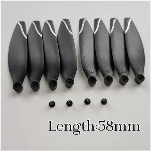 Vista 2 de 8 unids E88 sin escobillas Motor Drone E88 RC Quadcopter Recambios 2.283 in Blade Propellers Tornillo Accesorios