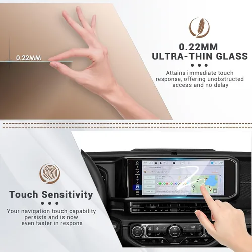 Vista 2 de YEE PIN Protector de pantalla para Jeep Wrangler 2024 Wrangler JL 2024, protector de pantalla para Jeep Wrangler 2024, protector de pantalla de 12.3