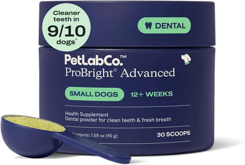 Vista 14 de PetLab Co. ProBright Advanced - Polvo dental para perros extra pequeños, 30 cucharadas