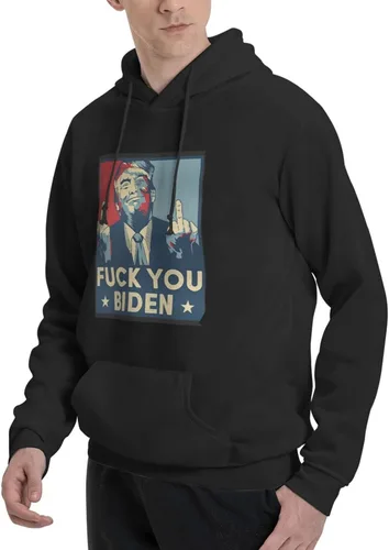 Vista 3 de GHBC Fuck Joe Biden Trump Mans - Sudadera con capucha y bolsillo