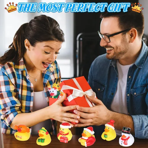 Vista 4 de 24 mini patos de goma a granel, perfectos para esconder cruceros, decoraciones de fiesta de cumpleaños y bonitos juguetes de baño para niños
