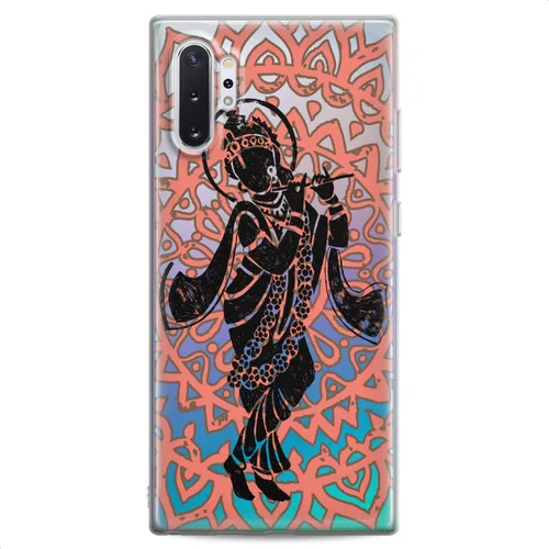 Vista 6 de Funda compatible con Samsung A91 A54 A52 A51 A50 A20 A11 A12 A13 A14 A03s A02s Dancing Krishna Soft Absolute God Design Hinduism Print Mantra Clear