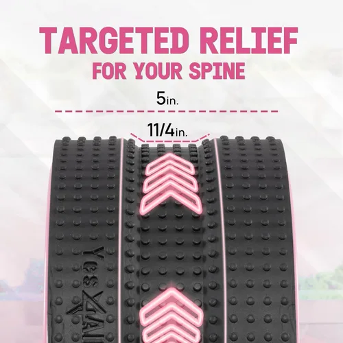 Vista 3 de Yes4All Yoga Wheel Roller, 500 lb Capacity Back Cracker Roller for Comfort HIPS & Neck, Available in 6”/10”/12” Sizes