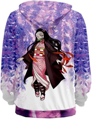 Vista 2 de Sudadera con capucha de anime para cosplay, sudadera con bolsillo