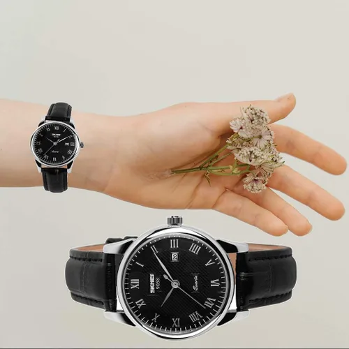Vista 7 de SKMEI Pair Watches for Couples Men and Women His and Hers Watch Set Husband Wife Valentines Matching Wrist Watch Wedding Gifts Waterproof Business
