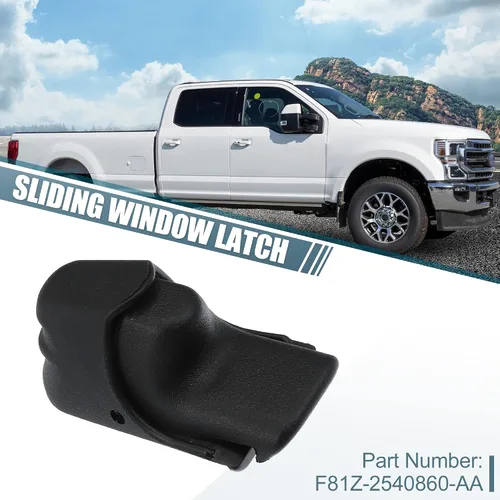 Vista 2 de X AUTOHAUX Pestillo de bloqueo de ventana deslizante manual trasero para Ford F250 F350 F450 F550 Super Duty 1999-2010 Pestillo de ventana trasera