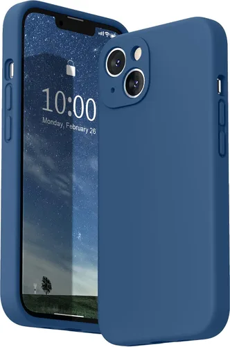 Vista 9 de SURPHY Funda compatible con iPhone 13 con protector de pantalla, (protección de cámara y forro de microfibra suave), funda de teléfono de silicona