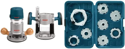 Vista 8 de BOSCH Kit combinado de herramientas de enrutador de madera 1617EVSPK con mesa de enrutador RA1171