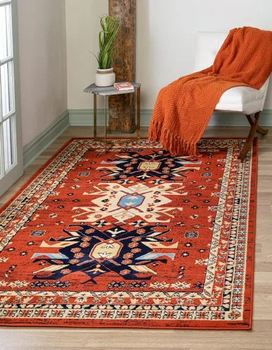 Vista 42 de Unique Loom Taftan Collection - Alfombra de borde geométrico de inspiración tribal (2 pies 2 pulgadas x 3 pies, rectangular, negro/gris)