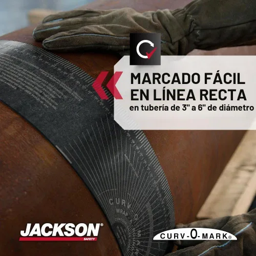 Vista 2 de Jackson Safety Herramienta de Medición de Tuberías - Herramienta de Cinta Envolvente Wrap-A-Round para Accesorios de Tuberías