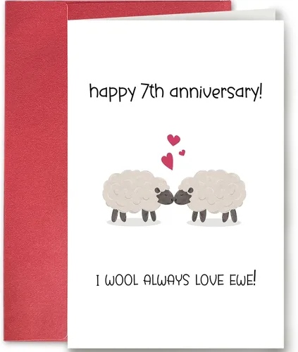 Vista 8 de Tarjeta de feliz aniversario SuperShunhu para él o para ella, linda tarjeta de aniversario de guisantes para pareja, tarjeta de aniversario