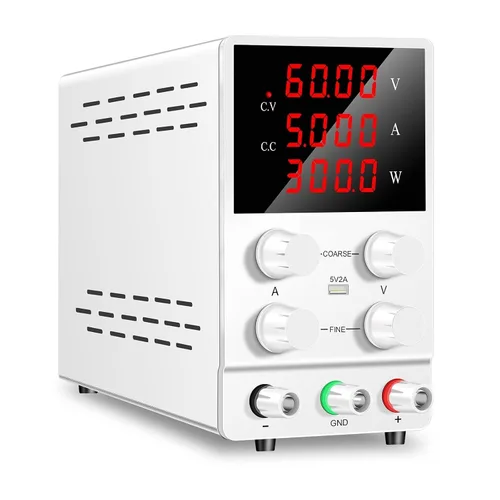 Vista 14 de Fuente de alimentación de CC variable, 30 V, 10 A, 5 A, fuente de alimentación de banco regulada de CC con pantalla LED de 4 dígitos, 15 V, 60 V