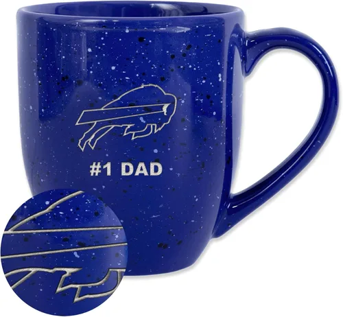 Vista 15 de Rico Industries NFL Football #1 Dad 16 oz Team Color Laser Engraved Ceramic Coffee Mug