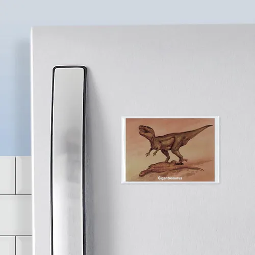 Vista 3 de CafePress Giganotosaurus - Imán rectangular de dinosaurio, imán para refrigerador de 3 x 2 pulgadas
