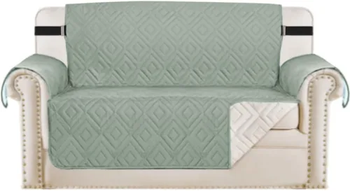 Vista 81 de H.VERSAILTEX Funda reversible para silla, protector de muebles antideslizante, resistente al agua, con correas elásticas de 2 pulgadas