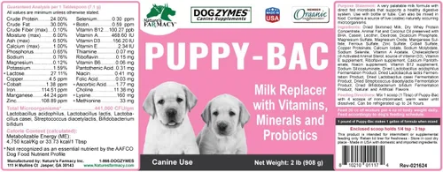 Vista 3 de Dogzymes Puppy-Bac - Sustituto de leche, (1 libra)