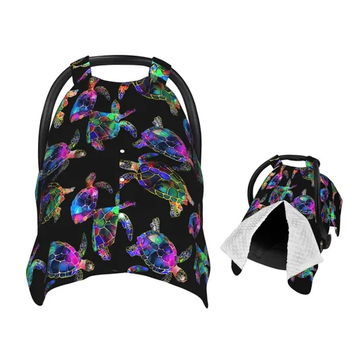 Vista 12 de Toldo para asiento de coche de bebé con diseño de murciélago de dibujos animados para Halloween, cubierta multiusos para lactancia materna, funda