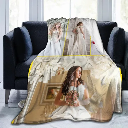 Vista 40 de Manta personalizada con collages de fotos, mantas personalizadas para familiares, amigos, perros o mascotas, utilizada como recuerdo y regalo, 1 1