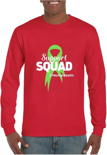 Vista 3 de Mental Health Awareness Support Lime Green Ribbon Wristband for Men and Women Black and Muticolor Unisex Long Sleeve T Shirt