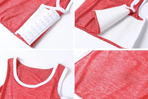 Vista 3 de JARAZIN Camiseta sin mangas para mujer Tomboy con banda elástica