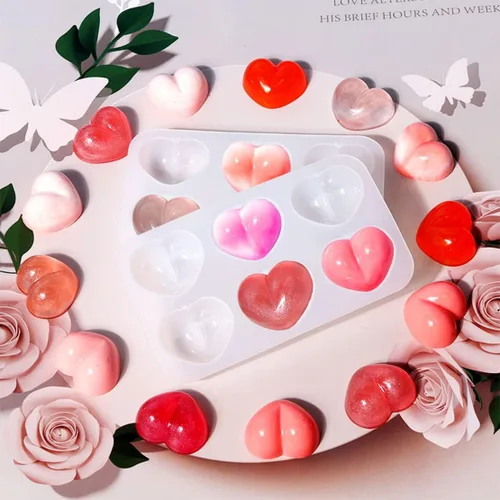 Vista 6 de 3 moldes de resina de oso de peluche, moldes de silicona de corazón para resina epoxi, molde de resina epoxi para manualidades, colgante de llavero