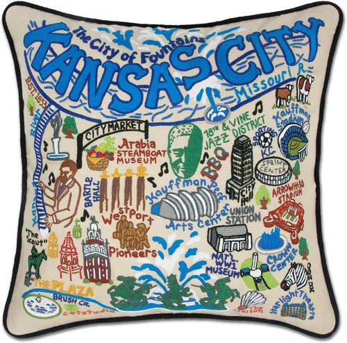 Vista 30 de Catstudio Portland (Oregon) - Almohada decorativa bordada
