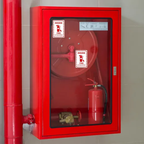 Vista 7 de 6PCS Fire Extinguisher Inside Sign Stickers,Self Adhesive Vinyl Waterproof and Scratch Resistant Safety Fire Extinguisher Label Waterproof, Suitable