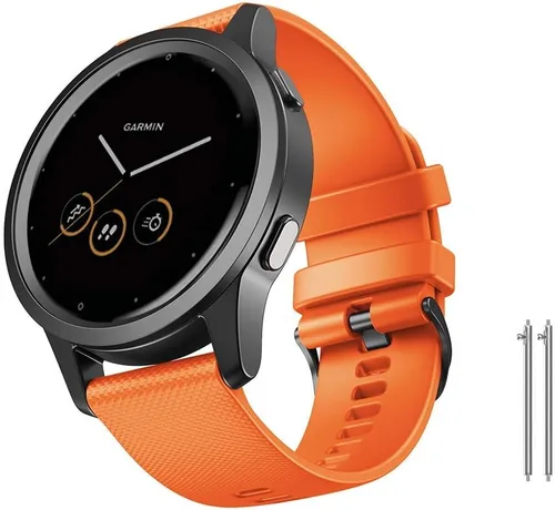 Vista 6 de NotoCity Correa Garmin Venu, 0.787 in Correa de reloj de silicona de repuesto para Garmin Vivoactive 3 Forerunner 645 Forerunner 245 Vivomove Negro