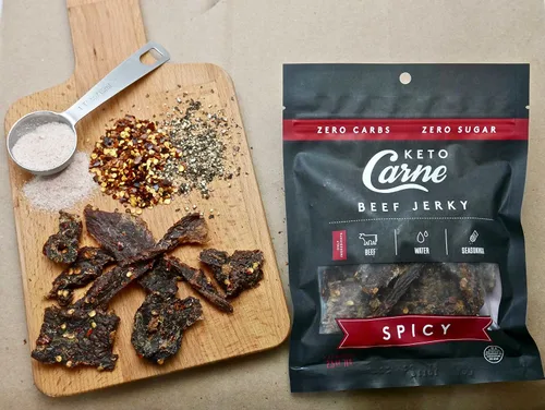 Vista 3 de KETO CARNE Cecina de res saludable Keto y baja en carbohidratos 0.00 oz de carbohidratos 0.00 oz de azúcar Sin azúcar, cero carbohidratos