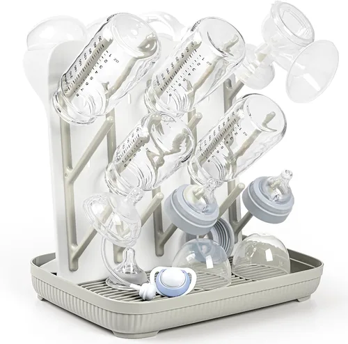 Vista 10 de Estante para secar biberones Termichy: Soporte grande vertical para secar botellas - Estante de secado vertical ahorrador de espacio para biberones