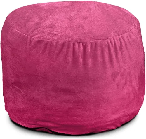 Vista 34 de ULTIMATE SACK Puf otomano de 2 pies Gamuza camello Relleno de espuma - Funda extraíble lavable Camel (Camel Suede)