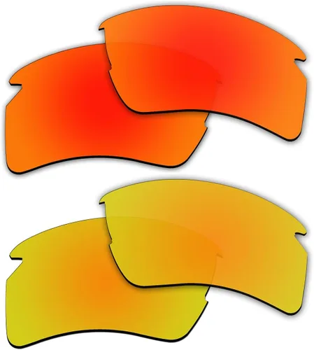 Vista 2 de Polarizadas Fire Rojo y Dorado Lentes de repuesto para Oakley Flak 20XLGafas de sol