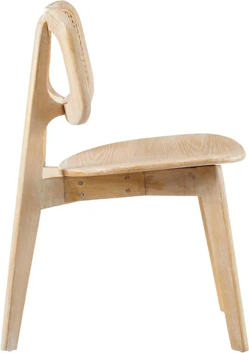 Vista 4 de Modway EEI-4645-GRY Habitat - Silla auxiliar de comedor de madera, color gris