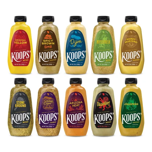 Vista 35 de Koops Dijon Mostaza, salsa suave y picante estilo francés, 12 onzas