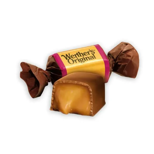 Vista 3 de Werther's Original - Caramelos cubiertos de chocolate, suaves y masticables envueltos individualmente, dulces para fiestas o vacaciones, bolsas
