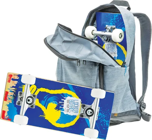 Vista 3 de Locker Board Grind Skateboard cabe en mochila y casillero. Tabla pequeña 4 adultos y niños 4 escuela: tabla Cruiser y patineta para niños - Como se