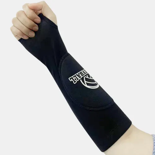 Vista 8 de 1 par de codos acolchados protectores de brazo deportivos para voleibol y baloncesto, soporte de compresión, almohadillas protectoras para brazos