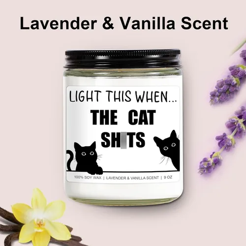 Vista 3 de Younift Velas, regalos para amantes de los gatos para mujeres y hombres, divertidos regalos para el día de la madre, regalos de cumpleaños