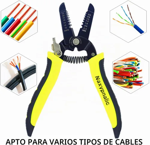 Vista 4 de Herramienta Pelacables de Alambre 10-22 AWG, Pelacables de Micro Alambre, Alicates de Alambre Aislado, Herramienta Multifuncional de Pelacables