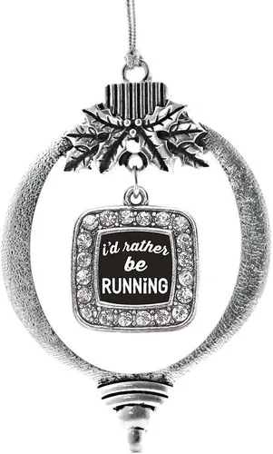 Vista 78 de Inspired Silver - Bon Voyage Cruise Ship Charm Ornamento – Adornos navideños cuadrados de plata con joyas de circonita cúbica