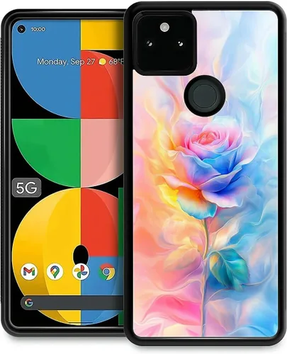 Vista 283 de Compatible con Google Pixel 4A 5G Mobile Case Creative Acrylic Back Panel Silicona Edge Case Slim Protección Especialmente para Google Pixel 4A 5G