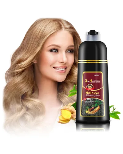Vista 20 de leorx - Paquete de 2 champús de tinte para el cabello negro, 3 en 1, tinte de champú para cobertura de canas, coloración herbaria instantánea