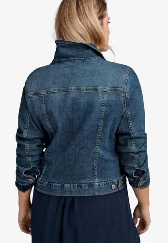 Vista 3 de ellos Chaqueta vaquera clásica de talla grande para mujer, Multi