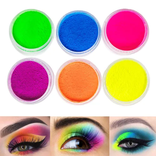 Vista 9 de 12 colores de gel con purpurina que brilla en la oscuridad, reactiva a la luz negra UV, para rostro y cuerpo, no necesita pegamento, grado cosmético