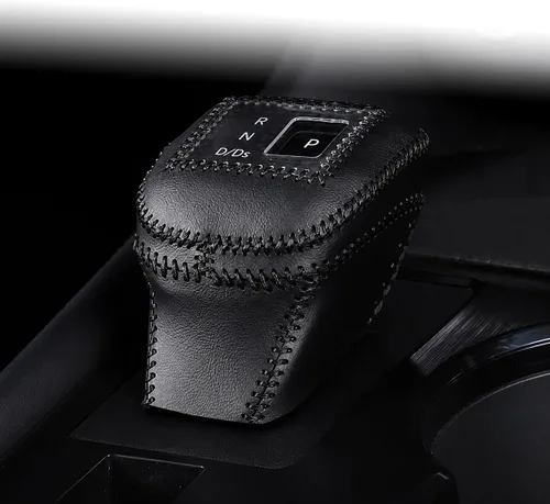 Vista 32 de Great-luck Funda Protectora de Perilla de Palanca de Cambios Automática de Cuero Genuino con Moldura, Accesorios Interiores Personalizados