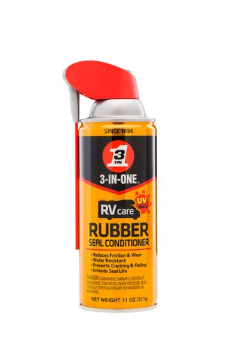 Vista 2 de 3-IN-ONE RVcare - Lubricante de silicona deslizante con spray de popote inteligente de 2 vías, 11 onzas y acondicionador de sello de goma RVcare