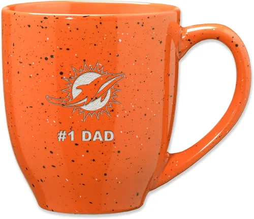 Vista 34 de Rico Industries NFL Football #1 Dad 16 oz Team Color Laser Engraved Ceramic Coffee Mug