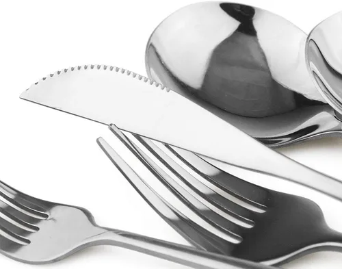 Vista 2 de Juego de cubiertos de 24 piezas, acero inoxidable 18/0, cuchillo, cuchara y tenedor, para 6 personas